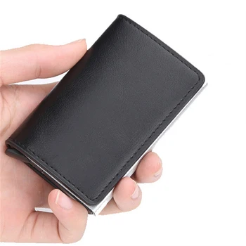 Bycobecy Tenký Mini RFID Peňaženky Hliníkový Rámček Kreditnej Karty Držiteľ Bezpečnosť Blokovanie Držiteľ Pop-Up Spojka Karty Prípade, Luxusné Peňaženky