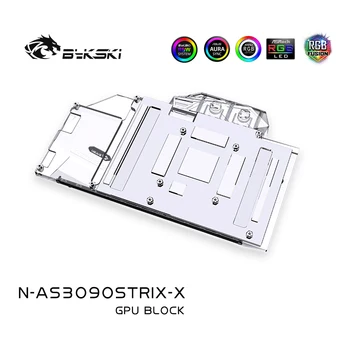 Bykski Vodný Blok použiť pre ASUS RTX 3090 /3080 Strix GPU Karta / Úplné Pokrytie Meď Radiátor Blok /A-RGB / RGB