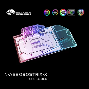 Bykski Vodný Blok použiť pre ASUS RTX 3090 /3080 Strix GPU Karta / Úplné Pokrytie Meď Radiátor Blok /A-RGB / RGB