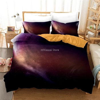 Bytový Textil Galaxia 3d posteľná bielizeň Nastavený Vesmír Vytlačené Perinu Set s obliečka na Vankúš Cumlík posteľná bielizeň Sady Twin Plný Kráľovná Kráľ