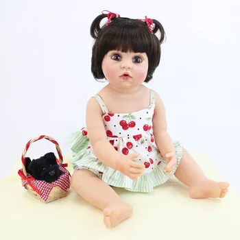 BZDOLL Exkluzívne 55 cm celého Tela Silikónové Vinyl Reborn Baby Doll Hračky Pre Dievčatá Jedinečný Novorodenca Bebe Nažive Deti Darček k Narodeninám