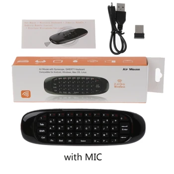 C120 Lietať Vzduchom Myš S Hlasovým 4G Wireless 2.4 G Bezdrôtový 360 stupeň diaľkové ovládanie Vyhľadávanie Mic Windows, Mac OS, Linux a Android