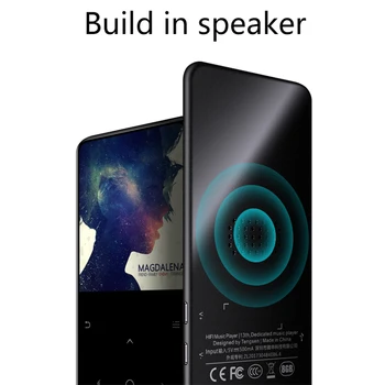 C6 Bluetooth5.0 MP3 prehrávač 2,4 palca Bulit-v Reproduktor s FM rádio, nahrávanie videa Portable Slim Bezstratový Zvukový walkman