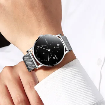 CADISEN Dizajn Top Značky Luxusné pánske Náramkové hodinky Automatické Mechanické Hodinky Business Voľný čas 5ATM Nepremokavé Kalendár Mužné