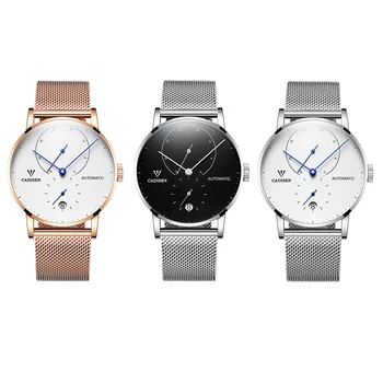 CADISEN Dizajn Top Značky Luxusné pánske Náramkové hodinky Automatické Mechanické Hodinky Business Voľný čas 5ATM Nepremokavé Kalendár Mužné