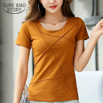 Camiseta mujer tričko dámske oblečenie žien t-shirt 3XL plus veľkosť topy letné krátke bavlnené tričko ženy košele 4067 50