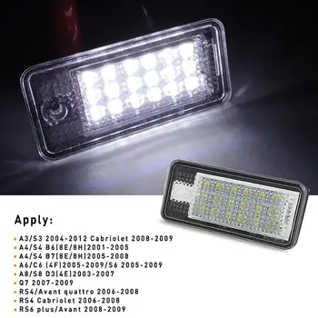 Canbus LED špz svetlo poznávacia lampa pre Audi A3, A4 S4 RS4 B6 B7 A6 RS6 S6 C6 A5 S5 2D Cabrio Q7 A8 S8 RS4 Avant