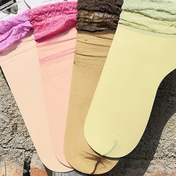 Candy Farby Transparentná Ponožky Pre Ženy Letné Módy Oka Ponožky Dámy Roztomilý Radi Vtipné Ponožky Tenké Ženy Ponožka