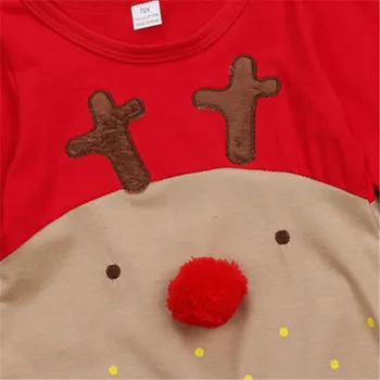CANIS Vianočné Novorodenca Dievča, Chlapec Oblečenie Romper Jumpsuit Playsuit Klobúk Oblečenie Nastaviť Vianoce Bebe Dievčatá Chlapci Remienky Ropa Oblečenie