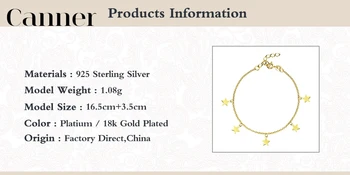 Canner 925 Sterling Silver Kúzlo Náramky Nastaviteľné Star Visieť Náramky Pre Ženy, Jemné Šperky, Prívesky Pulsera 2020 W4