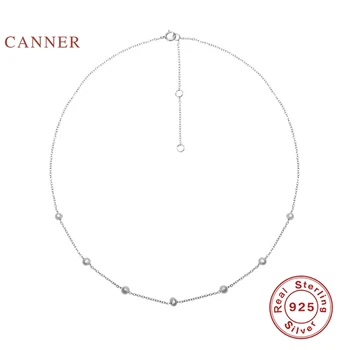 CANNER Reálne 925 Sterling Silver Náhrdelník Barokový Tvarované Jednoduché Perlový Náhrdelník Pre Ženy 2020 Šperky Očarujúce Reťazca Collares