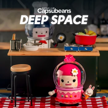 Capsubeans spaceman série slepé okno roztomilý príliv hrať obrázok ručne vyrábané dekorácie, darčeky