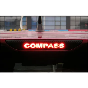Carbon Fiber Auto Nálepky Vysokej Brzdové Svetlo vhodné Pre JEEP Compass 11-16y Zadné Svetlo Nálepky Auto Styling