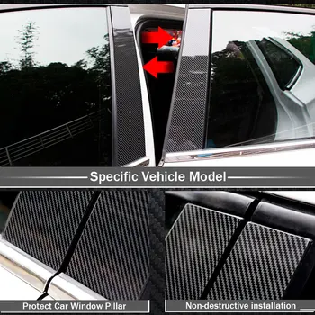 Carbon Fiber Auto Okno B-stĺpikov Auto Samolepky Výbava Zahŕňa Auto Styling Pre Lavida/Santana/Bora/Magotan/Sagitar/Tiguan/Passat