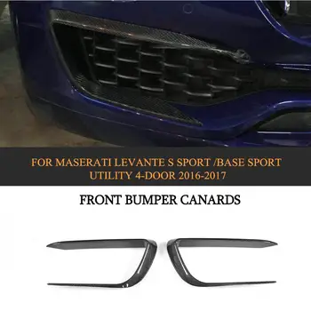 Carbon Fiber Auto Predný Nárazník Otvory Hmlové Svietidlo Výbava pre Maserati Levante 4 Dvere 2016 2017