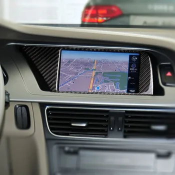 Carbon Fiber Auto Vnútorné Konzoly, GPS Navigácie NBT Obrazovke Rám, Kryt Výbava Príslušenstvo pre Audi A4 B8, A5 09-16 Auto Styling