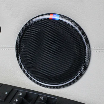Carbon Fiber Dvere Auta Audio Reproduktorov flitrami Kryt Výbava nálepky, Auto Doplnky pre BMW Radu 3 X1 E90 E92 E93 E84 Auto Styling