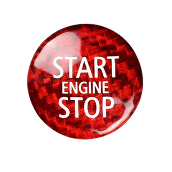 Carbon Fiber Engine Start Stop Tlačidlo Interiérom Kryt Nálepka pre Mini Cooper R55 R56 R57 R58 označenie špecifického rizika r59 R60 R61