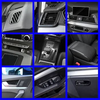 Carbon Fiber Farbu Auta stredovej Konzoly Radenia Rám Dekorácie Pre Audi Q5 FY 2018-2020 klimatizácia Ventilačné Výbava Príslušenstvo