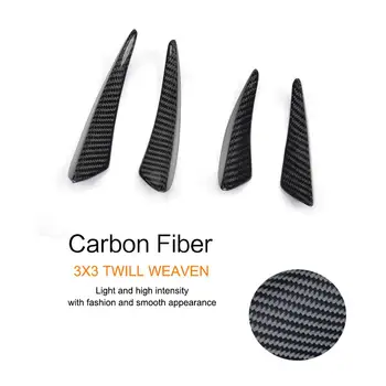 Carbon Fiber / FRP Predný Nárazník Trim Spojler Plutvy Canards pre BMW E90 E92 Audi A5 A3 C63 C43 A45 AMG Univerzálny Auto Príslušenstvo