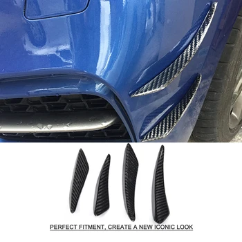 Carbon Fiber / FRP Predný Nárazník Trim Spojler Plutvy Canards pre BMW E90 E92 Audi A5 A3 C63 C43 A45 AMG Univerzálny Auto Príslušenstvo