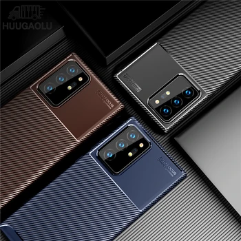 Carbon Fiber Luxusné puzdro Pre Samsung Galaxy Note 20 Ultra Prípade S10 S20 FE Silikónové Pre Samsung Galaxy Note 20 Ultra 5G Kryt