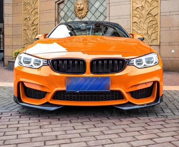 Carbon Fiber Predný Nárazník Pery Štiepačky Zástery pre BMW 3 4 Série F80 F82 F83 M3 M4-2017 Bradou Stráže Auto Auto Styling
