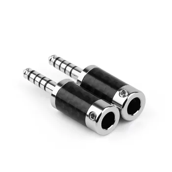 Carbon Fiber Slúchadlá Konektor 4.4 mm Konektor Ródium Á 4.4 mm 5 Stožiare Pre Slúchadlá Audio Jack 6,2 mm Drôt Kovové Adaptér, Čierna