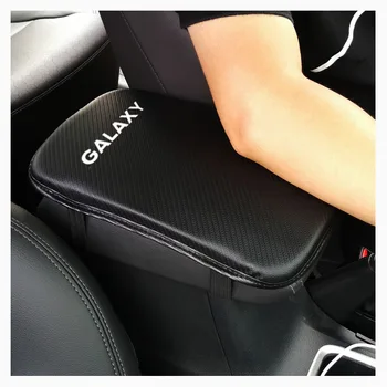 Carbon Fiber Textúra Pu Kožené Auto Opierke Úložný Ochrany Vankúš Pre Ford Galaxy