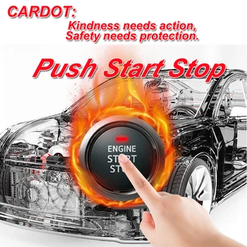 Cardot Nové Inteligentné Tlačidlo Push Motora Štart Pke Keyless Vstup Vzdialenej Starter Zastaviť Auto Alarm Systém