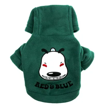 Cartoon hoodie psa Oblečenie velvet Oblečenie psov Super malý roztomilý Kostým tepelnej Chihuahua Tlač zimného čiernych chlapec mascotas