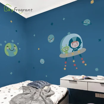 Cartoon loď nálepky na stenu detské spálňa decor steny v obývacej izbe dekor samolepiace nálepky domova deti miestnosti dekorácie