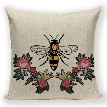 Cartoon Motýľ Vankúš Kvet Gauč Dekoratívny Vankúš Pre Obývacia Izba Dragonfly Bee Domova Sedacie Vankúše Case