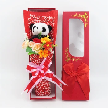Cartoon Panda Plyšové Kytice Vypchaté Zvieratá Tvorivé Kytice Darčeka Valentína, Vianoce Štúdia Dary