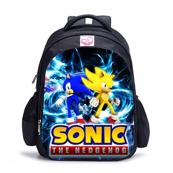 Cartoon Sonic The Hedgehog Aktovka Batoh pre Dospievajúcich Chlapcov a Dievčatá Krásne Ježko Aktovka Mochilas Infantil