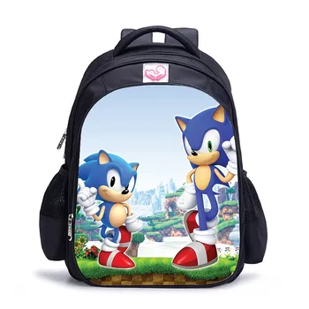 Cartoon Sonic The Hedgehog Aktovka Batoh pre Dospievajúcich Chlapcov a Dievčatá Krásne Ježko Aktovka Mochilas Infantil