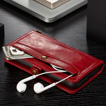 Caseme Luxusné Flip Originálne Kožené puzdro pre IPhone 11 12 Pro 11Pro X XS Max XR 7 8 Plus Retro Peňaženky Kryt, Taška Kartu Prípade
