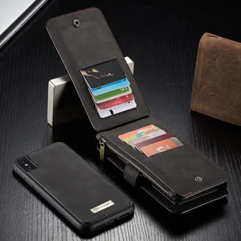 CaseMe pre Iphone X XS 12 Pro Max XR Luxusné Kožené Magnetické Flip Peňaženky Kartu Telefón puzdro pre IPhone 11 12 Pro Max 8 7 Plus