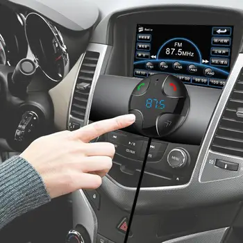 CDEN auto Bluetooth FM transmitter do auta hands-free volanie auto MP3 prehrávač, U diskov hudby napätie batérie displej USB nabíjačka do auta