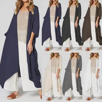 Celmia Dlho Kimono Cardigan Ženy, Blúzky, Topy a Vintage Košele Belted Príležitostné Voľné Pláže zakryť Blusas Femininas Plus Veľkosť