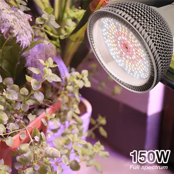 Celé Spektrum LED Rásť Svetlo 150W E27 Žiarovky, Lampy, Osvetlenie pre Izbové Rastliny Semená Kvetov Skleníkových Veg Záhrada Phyto Growbox