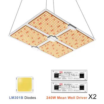 Celé Spektrum Samsung Led Rásť Svetlo 4000W Stmievateľné Quantum Rásť Lampa s 234Pcs Čipy a UL Meanwell ovládač