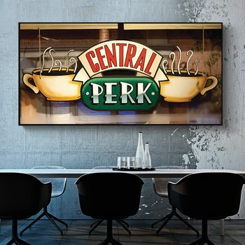 Central Perk Kaviareň Plátno na Maľovanie Priateľov TV Show Plagáty a Vytlačí Škandinávskych Múr Umenia pre Obývacia Izba Domova Cuadros