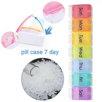 Cestovné 7 Deň Tabletku Box puzdro s Jedinečným Jar Pomáha Otvorený Dizajn a Veľké Oddelení Týždenný Pilulku Prípade #EO