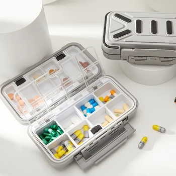 Cestovné Pilulku Prípade Medicíny Skladovanie Organizátor Kontajner Drog Tablet Dávkovač Nezávislé Mreže Pilulku Poli Rybárskym Náčiním Box