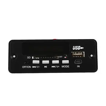 Cewaal Black Diaľkové USB SD MP3 Prehrávač Modul CT02EA Diaľkové Ovládanie 2x3W Bluetooth Hovorí modul FM Rádio