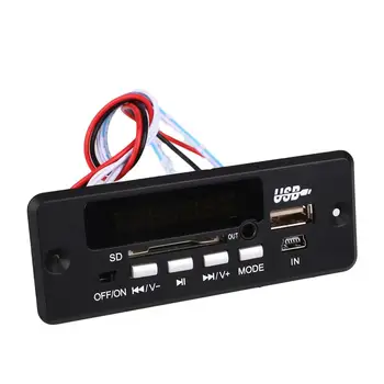 Cewaal Black Diaľkové USB SD MP3 Prehrávač Modul CT02EA Diaľkové Ovládanie 2x3W Bluetooth Hovorí modul FM Rádio
