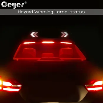 Ceyes Auto Styling batožinového priestoru Chvost Brzdové Svetlo Vysoký Mount Ďalšie Stop Zadné Ostrohové LED Pruh Beží Zase Signál Príslušenstvo Pre Auto