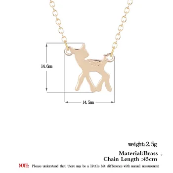 Chandler Trochu Jeleň Anlter Prívesok Náhrdelník Longo Reťazca Ručné Tiffan Šperky Pre Ženy Zvierat Vianočné Šperky