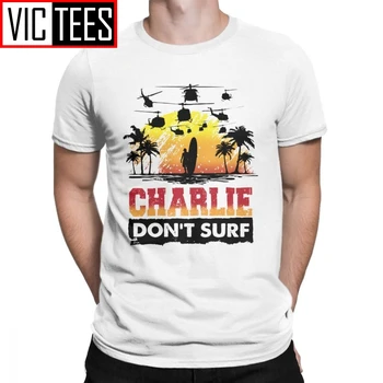 Charlie sa nemusíte Surfovať T Shirt Mužov 100 Bavlny Premium Novinka T-Shirt Kilgore Vietnam Surf Vrtuľník Tričko Krátky Rukáv Oblečenie